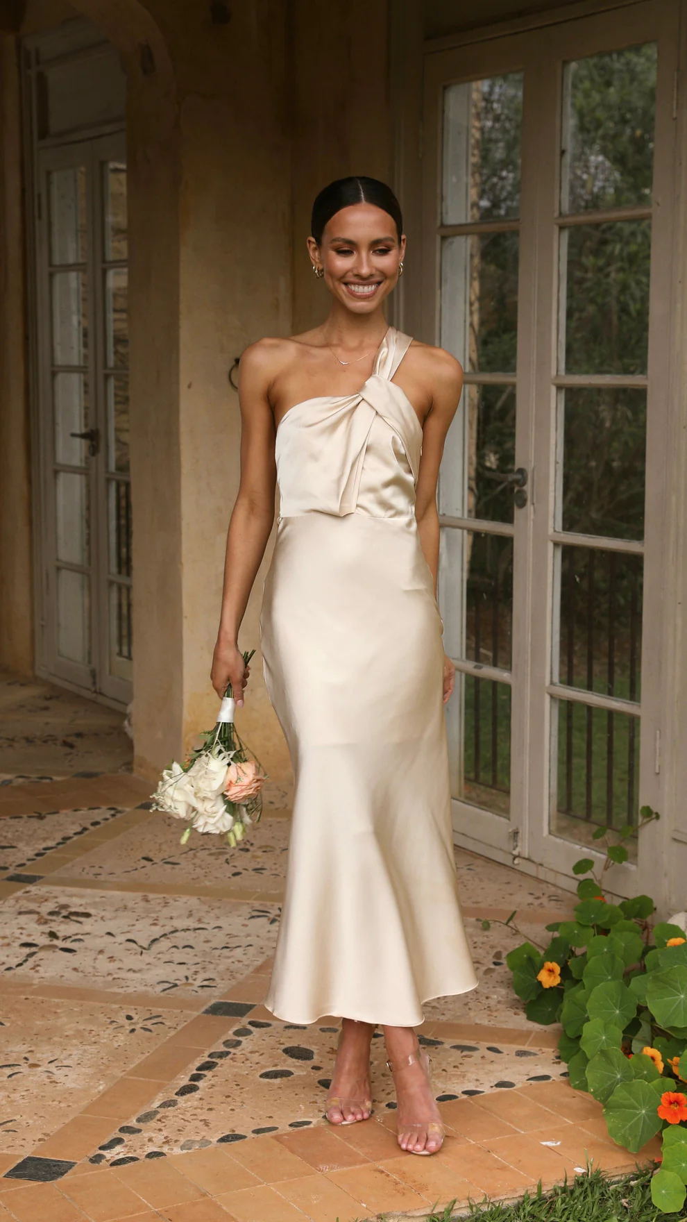 Satin Maxi Dress Elegant Camisole Style