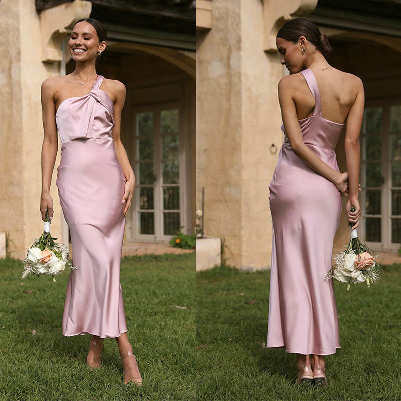 Satin Maxi Dress Elegant Camisole Style